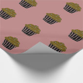 Schokolade Zebra Pattern Cupcakes Geschenkpapier (Ecke)