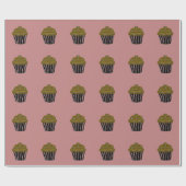 Schokolade Zebra Pattern Cupcakes Geschenkpapier (Flach)