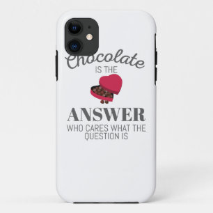 Schokolade Zitat Geschenk Schokolade ist die Antwo Case-Mate iPhone Hülle