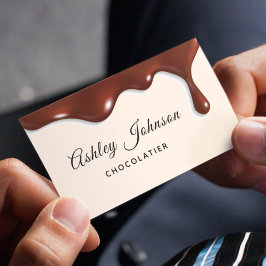 Schokolade Zuckerguss Chocolatier Elegant Nachtisc Visitenkarte