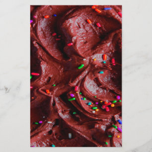 Schokolade Zuckerguss und Sprinklen personalisiere Briefpapier
