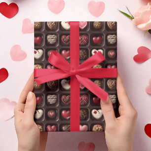 Schokolade zum Valentinstag  Geschenkpapier