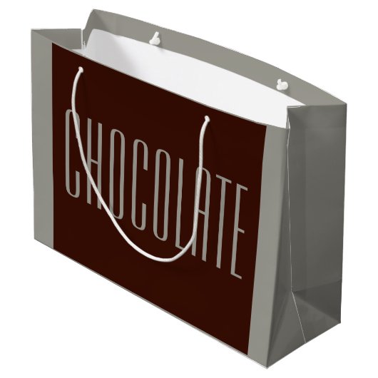 Schokoladebeutel Große Geschenktüte (Rückseite Schrägansicht)