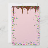 Schokoladeis mit Sprinklen zum 21. Geburtstag Einladung (Rückseite)