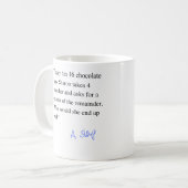 Schokoladen-Bar-Klaps-Prüfung fragt Tasse (Vorderseite Links)