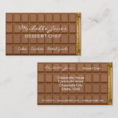 Schokoladen-Barnachtisch-Kochs-Geschäftskarte Visitenkarte (Vorne/Hinten)