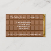 Schokoladen-Barnachtisch-Kochs-Geschäftskarte Visitenkarte (Rückseite)