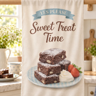 Schokoladen-Brownie-Teetuch-Geschenk für Backliebh Geschirrtuch