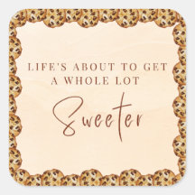 Schokoladen Chip Cookie Shower Favor Tag