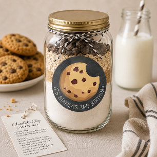 Schokoladen Chip Cookie Tafel Geburtstagsaufkleber Runder Aufkleber