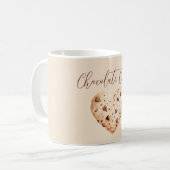 Schokoladen-Chip-Herz-Keks Kaffeetasse (Vorderseite Links)