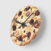 Schokoladen-Chip-Keks Runde Wanduhr (Winkel)