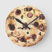 Schokoladen-Chip-Keks Runde Wanduhr (Vorderseite)
