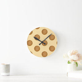 Schokoladen-Chip-Keks Runde Wanduhr