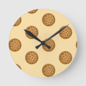 Schokoladen-Chip-Keks Runde Wanduhr (Vorderseite)