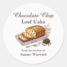 Schokoladen-Chip-Laibkuchen-Geschenklabel