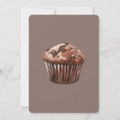 Schokoladen-Chip-Muffin-Cupcake-Geburtstag Einladung (Rückseite)