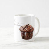 Schokoladen-Chip-Muffin-Cupcake Kaffeetasse (VorderseiteRechts)