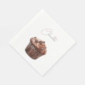 Schokoladen-Chip-Muffin-Cupcake Serviette (Ecke)