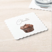 Schokoladen Chip Muffin Cupcake Untersetzer (angewinkelt)