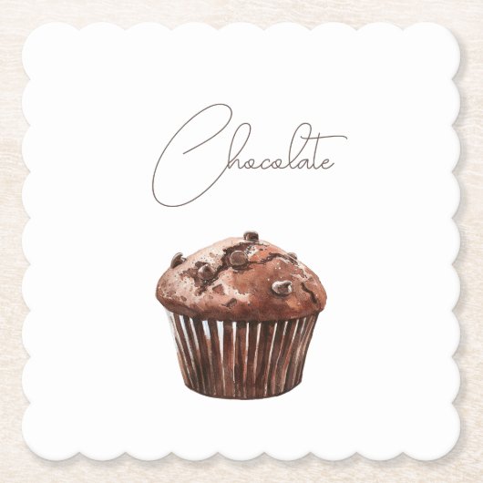 Schokoladen Chip Muffin Cupcake Untersetzer (Vorderseite)
