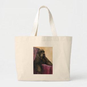 "Schokoladen-Cockerspaniel-" Jumbo Stoffbeutel