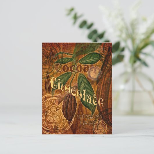 Schokoladen-Collage Postkarte (Stehend Vorderseite)