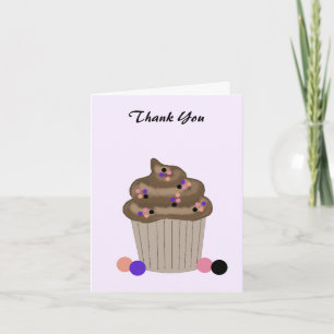Schokoladen-Cupcake Dankeschön Dankeskarte