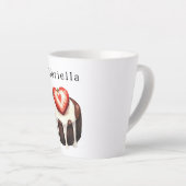 Schokoladen-Cupcake-Erdbeerherz Milchtasse (Rechte Ecke)