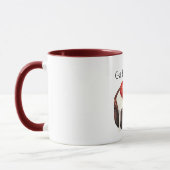 Schokoladen-Cupcake Erdbeerherz Tasse (Links)