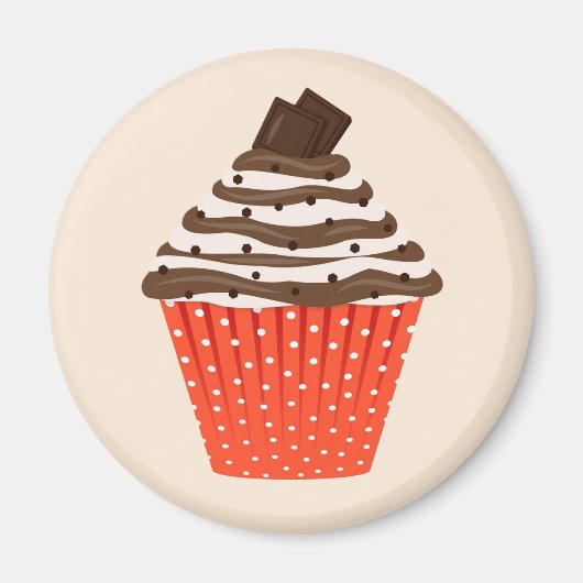 Schokoladen-Cupcake-Magnet Magnet (Vorne)