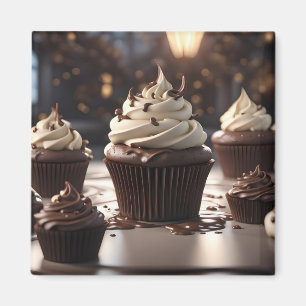 Schokoladen-Cupcakes Magnet