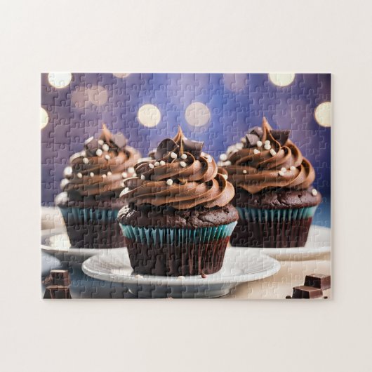 Schokoladen-Cupcakes Puzzle (Horizontal)
