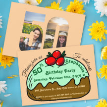 Schokoladen-Donut-Dessert zur 50. Geburtstagsfeier