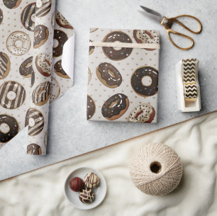 Schokoladen-Donut-Sprinkle  Geschenkpapier