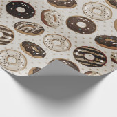 Schokoladen-Donut-Sprinkle Geschenkpapier (Ecke)