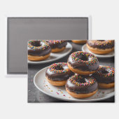 Schokoladen-Donuts Magnet (Vorderseite/Rückseite)