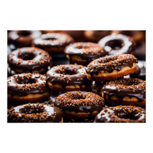 Schokoladen-Donuts Poster