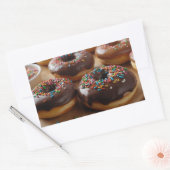 Schokoladen-Donuts Rechteckiger Aufkleber (Umschlag)