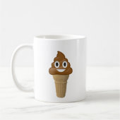 Schokoladen-Eiscreme oder ist es? Spaß mit Emoji Kaffeetasse (Links)
