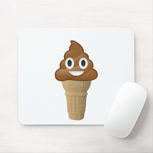 Schokoladen-Eiscreme oder ist es? Spaß mit Emoji Mousepad (Mit Mouse)