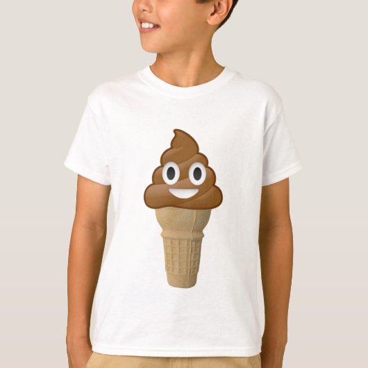 Schokoladen-Eiscreme oder kacken? Emoji Spaß! T-Shirt (Vorderseite)