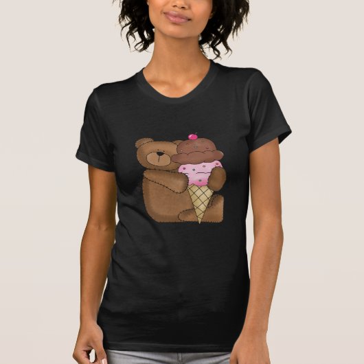 Schokoladen-Eiscreme-Teddybär T-Shirt (Vorderseite)