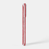 Schokoladen-Erdbeere Herz Rot-Weiß-Gestreift  iPhone Hülle (Rechte Seite)