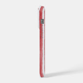 Schokoladen-Erdbeere Herz Rot-Weiß-Gestreift  iPhone Hülle (Linke Seite)