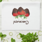 Schokoladen-Erdbeere Küchentuch (Gefaltet)