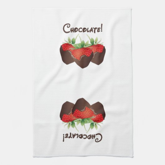 Schokoladen-Erdbeere Küchentuch (Vertikal)