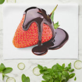 Schokoladen-Erdbeere Küchentuch (Gefaltet)
