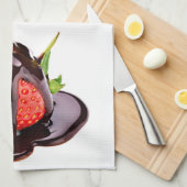 Schokoladen-Erdbeere Küchentuch (Viertel Falte)
