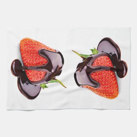 Schokoladen-Erdbeere Küchentuch (Horizontal)